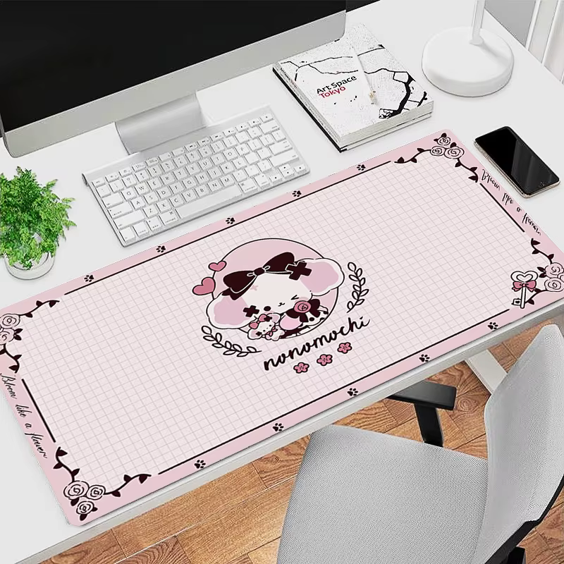 Tapis de souris chien mignon rose, PC de bureau, dessin animé, armoire de jeu, clavier, accessoires de jeu pour ordinateur portable, tapis de bureau Kawaii