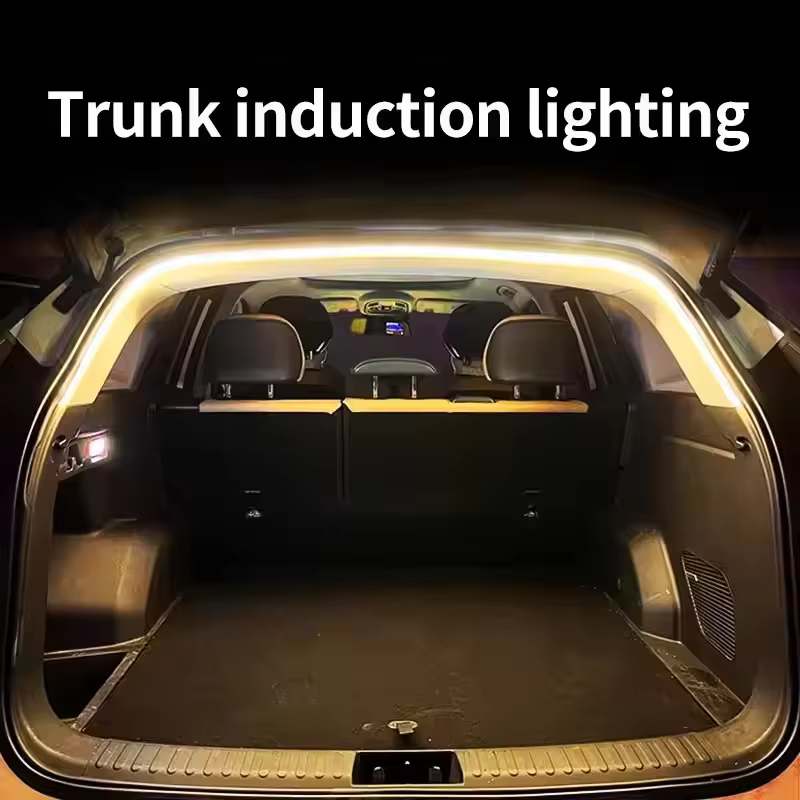 Éclairage de coffre de voiture haute luminosité, lumière ambiante, décoration intérieure, câblage LED, détection automatique gratuite, bande lumineuse pour hayon 2/4M