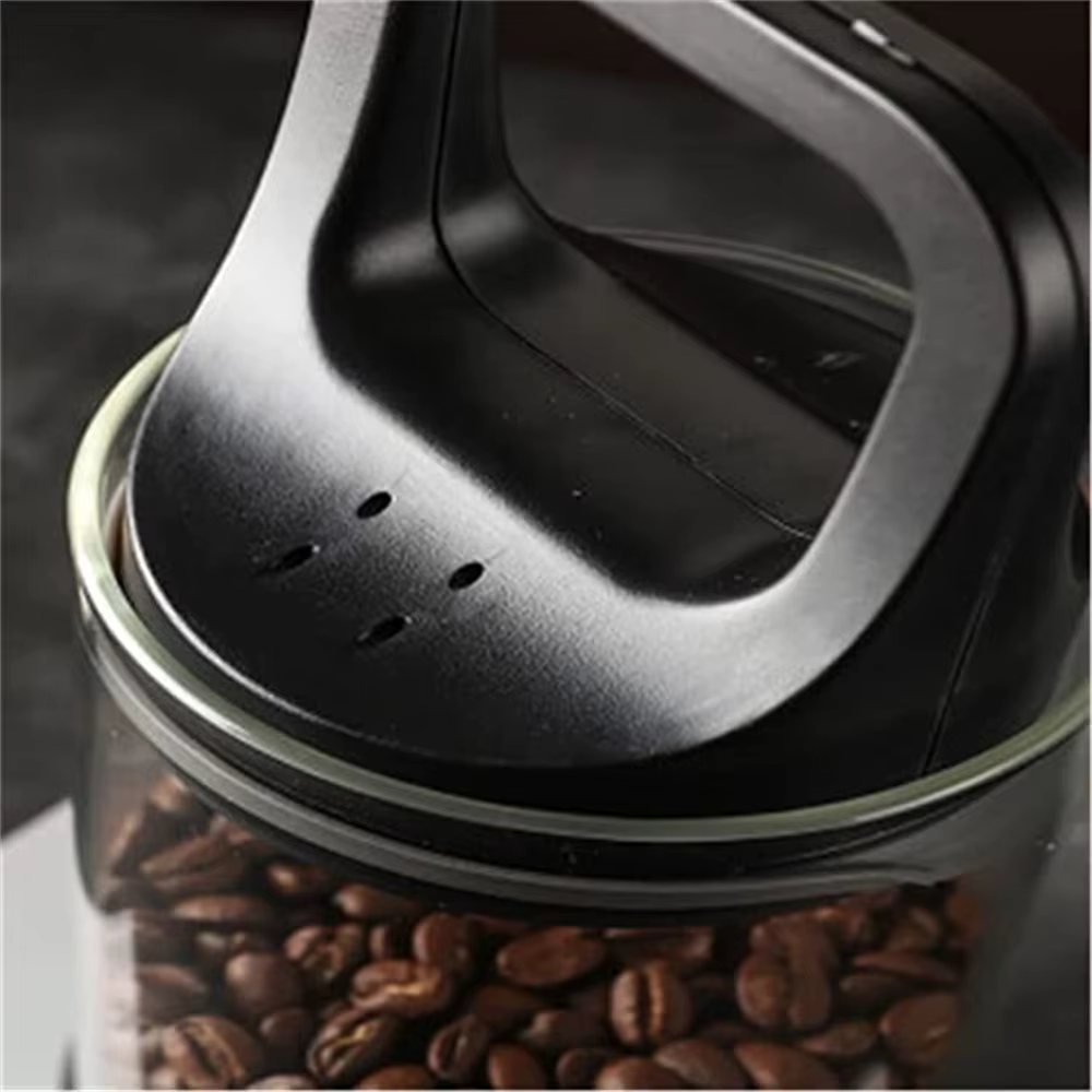 Boîtes de café transparentes ventilées et scellées sous vide, récipient pour grains frais, conserve l'humidité précieuse, stockage vert