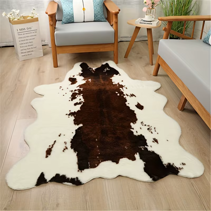 VIKAMA – tapis en peluche lavable imprimé zèbre