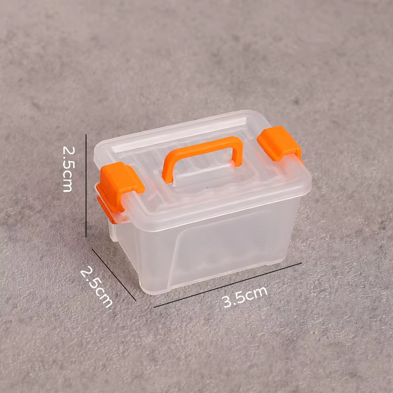 5 Mini valise boîtes de rangement transparentes, organisateur de petits articles, décor de scène Miniature, accessoires de photographie, essentiels artisanaux