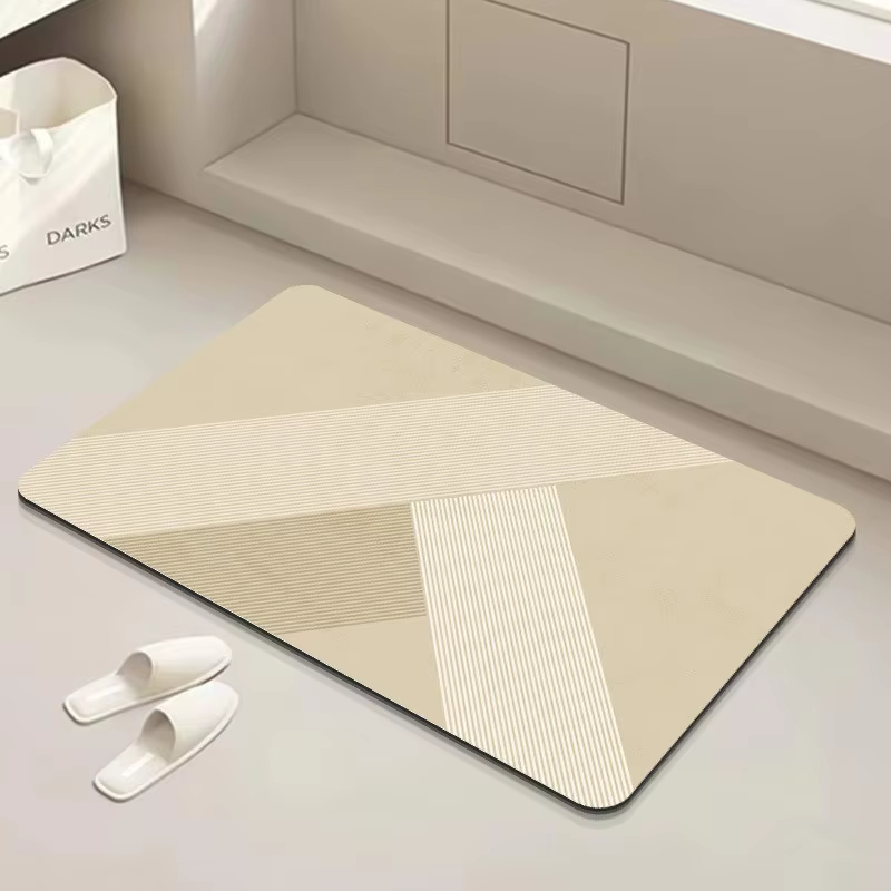 Tapis de sol en terre de diatomée pour salle de bain