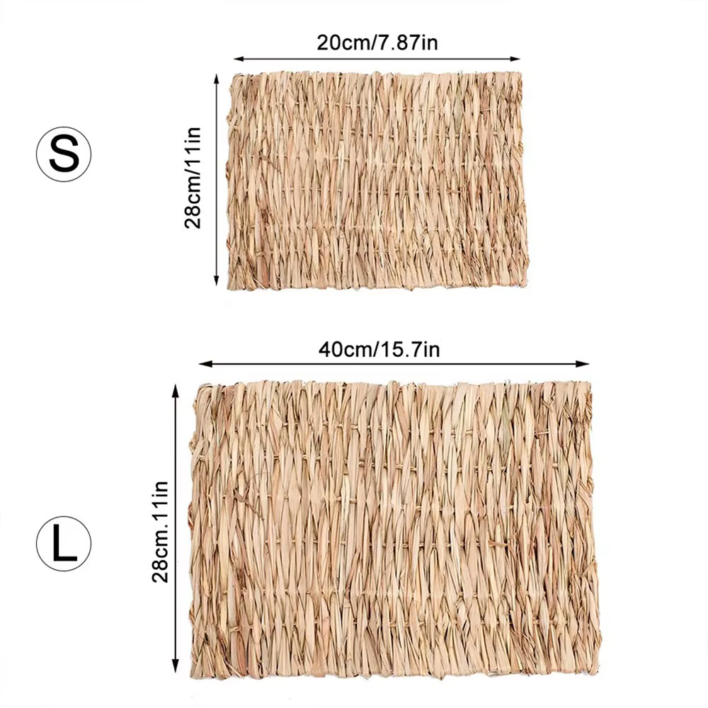 Polymère à Mâcher Tissé en Paille Naturelle pour Petit Animal