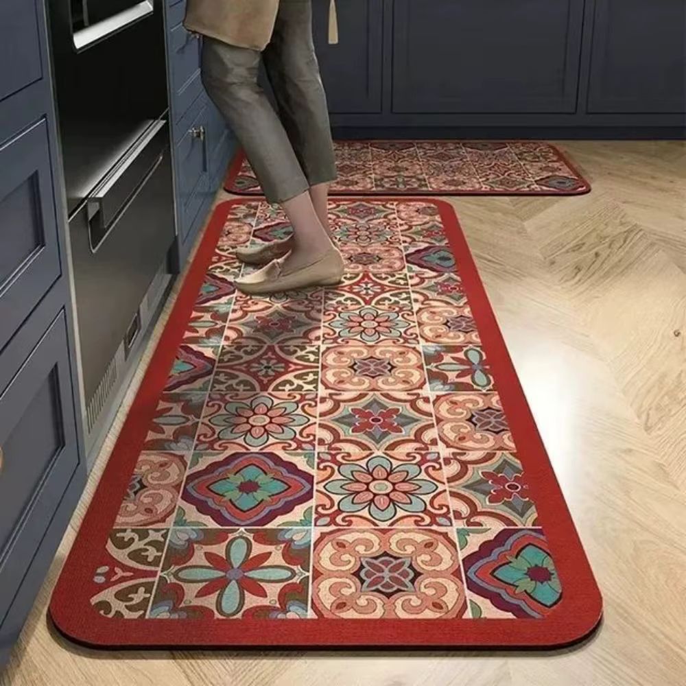 Les tapis de sol en velours cristal de cuisine américaine IKAMA sont absorbant l'eau