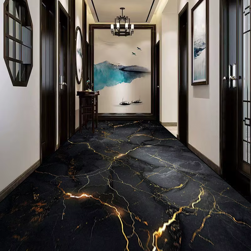 Tapis de couloir long en marbre