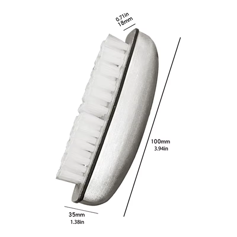 Brosse à main et à ongles en nylon, outil de nettoyage de cuisine, brosse à récurer en acier inoxydable pour le nettoyage au savon, aide à éliminer les odeurs et absorber les odeurs.