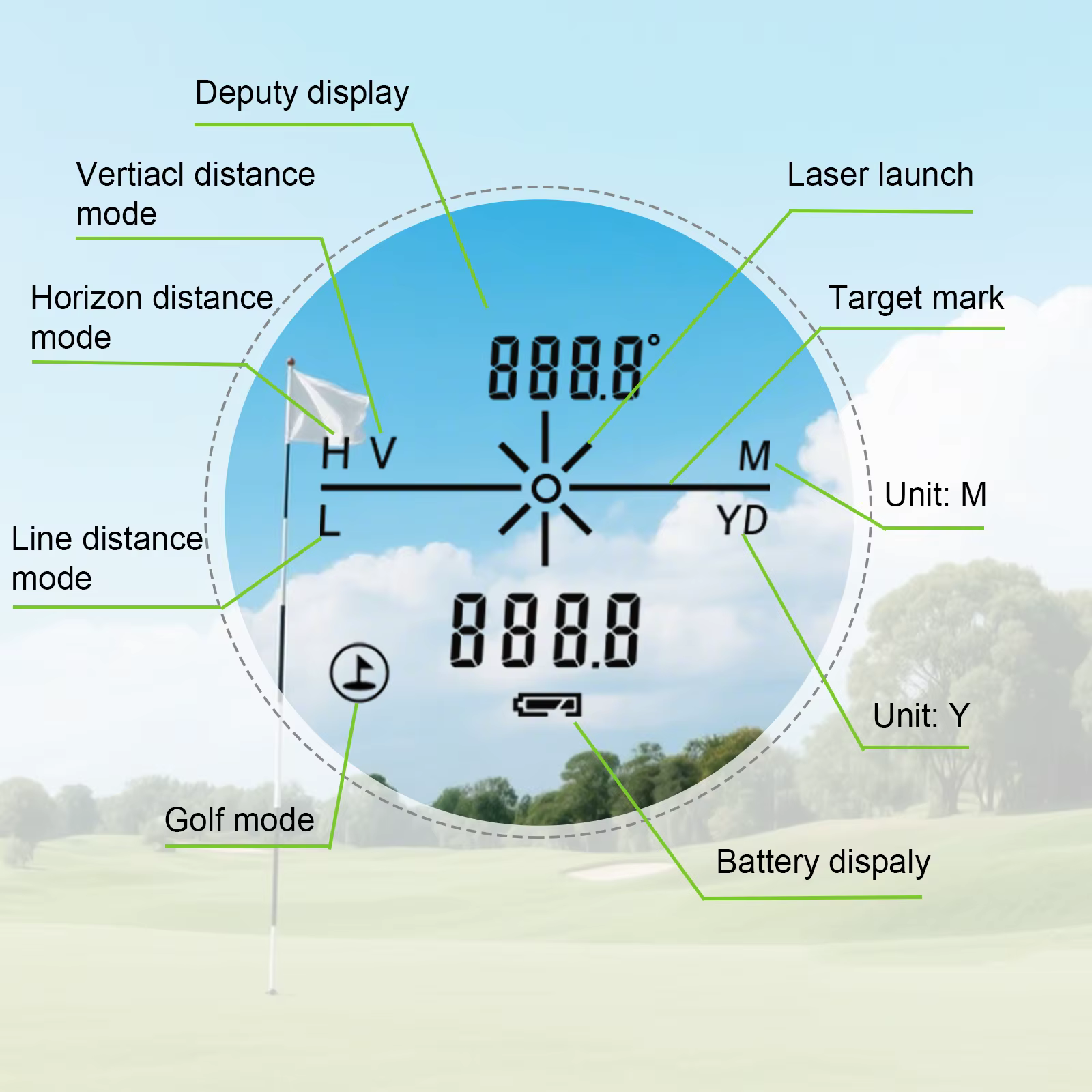 Télémètre Laser chasse en plein air 1200M 650M télémètre de Golf avec verrouillage du drapeau pente réglable télémètre monoculaire