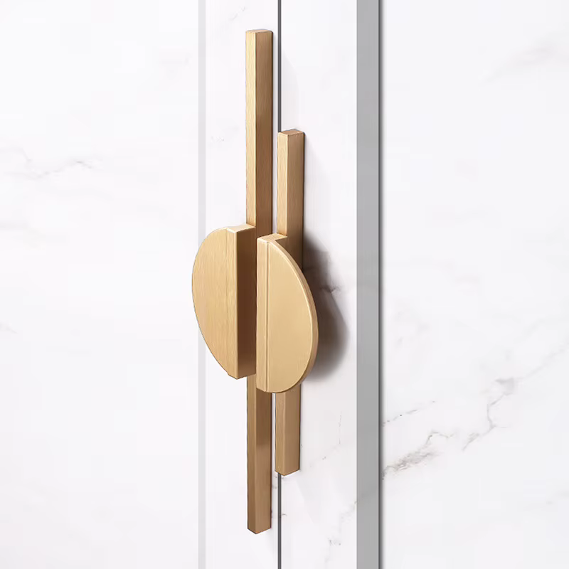 Boutons de tiroir de porte d'armoire de comptoir rond en Bronze doré de luxe moderne poignées de meubles poignées de porte de placard de cuisine matériel