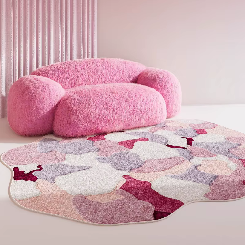 Tapis de décoration de chambre à coucher de formes irrégulières