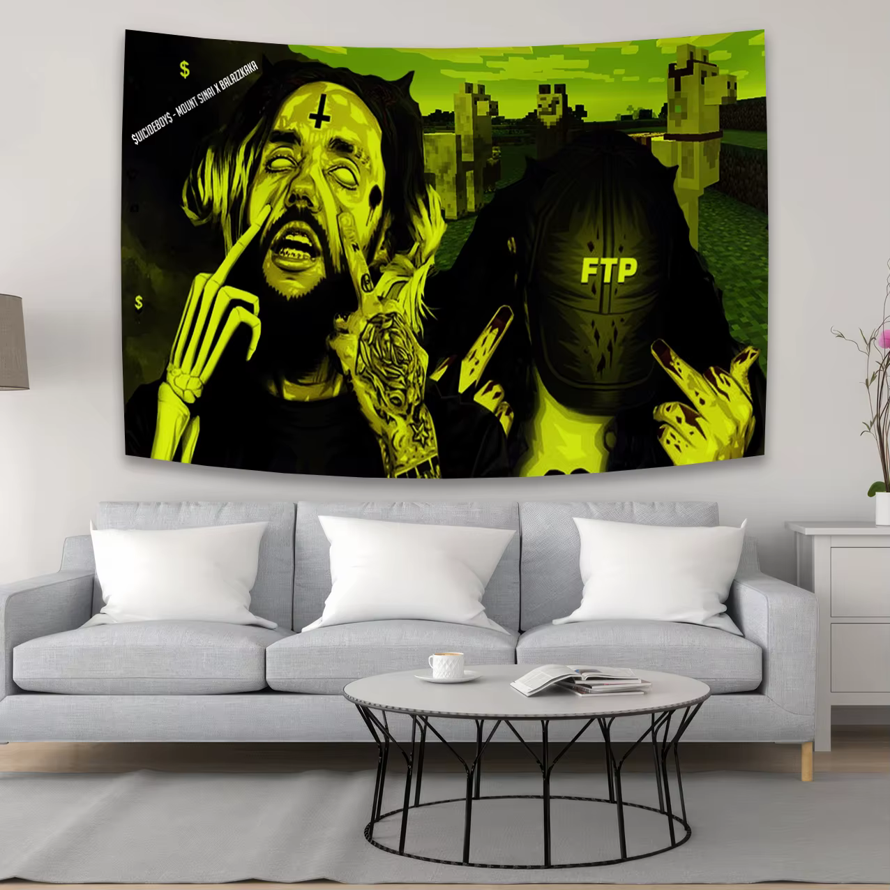Boutique Suicideboys tapisserie sur le mur esthétique dortoir fond adolescent chambre décoration tissu affiche