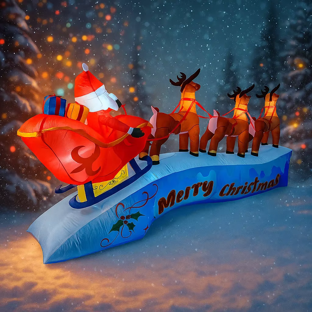 Traîneau de renne du père noël