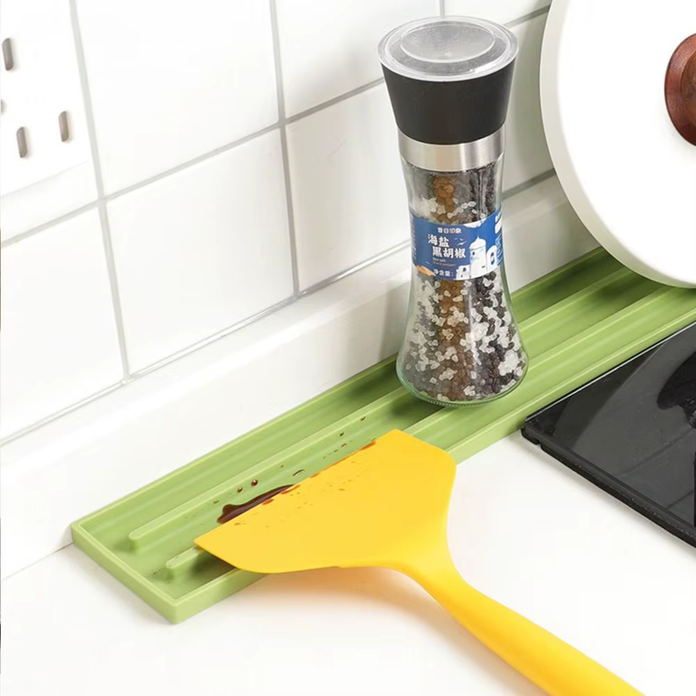 Tapis de protection multifonctionnel pour comptoir de cuisine, support pour couvercles de casseroles, tapis anti-éclaboussures, tapis de drainage antidérapant pour robinet d'évier