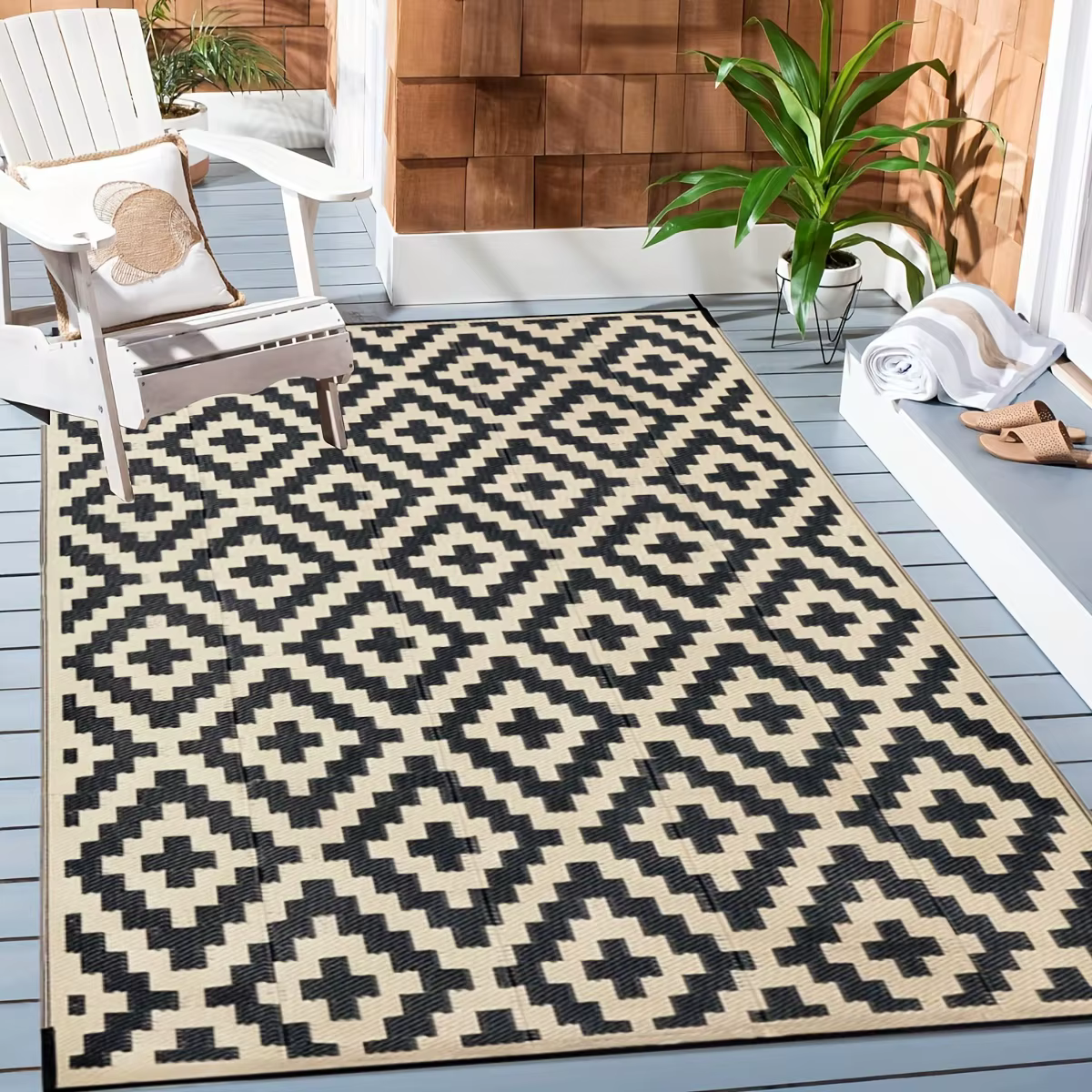 Tapis en plastique réversible imperméable double face