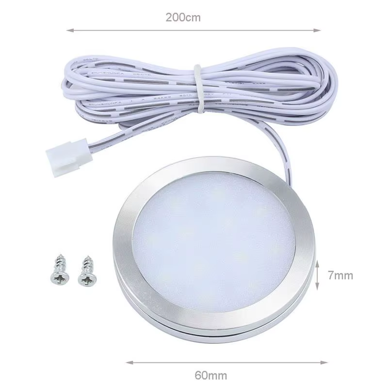 Lumière d'armoire LED 2W avec adaptateur d'alimentation DC 12V