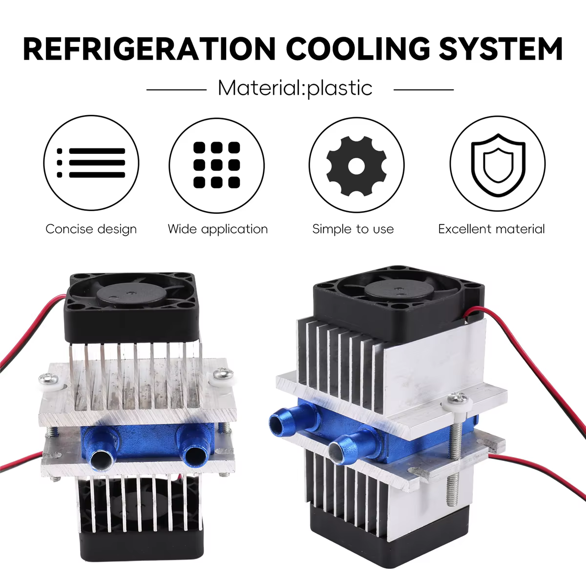 ABRG 1 ensemble Mini climatiseur Kit de bricolage thermoélectrique Peltier refroidisseur système de refroidissement par réfrigération + ventilateur pour outil domestique