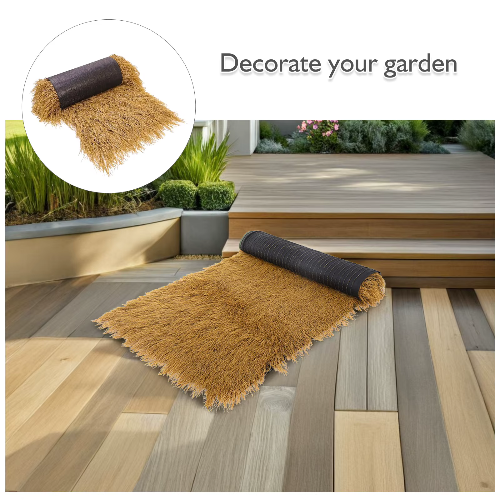 Tapis de gazon artificiel 50x100cm pour toit de jardin