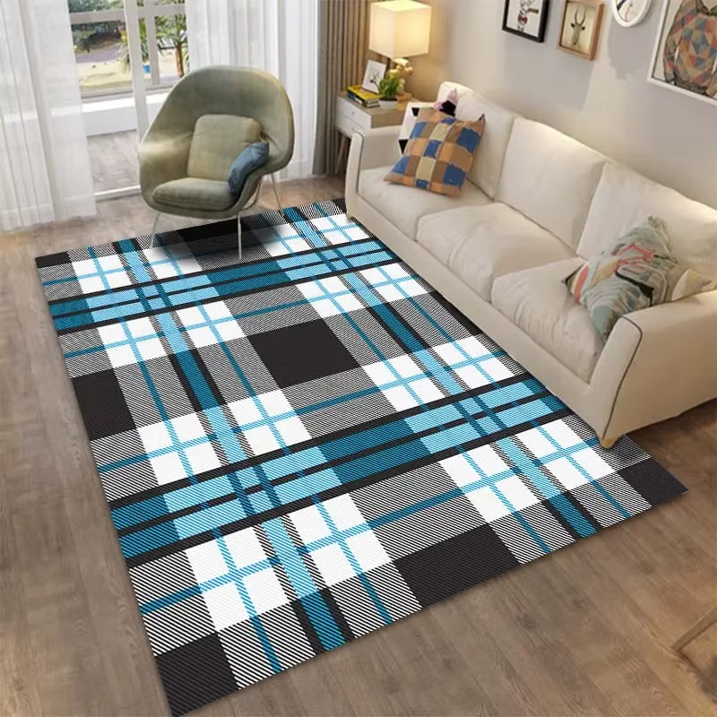 Tapis de sol à carreaux classiques, décoration de porte, maison, salon