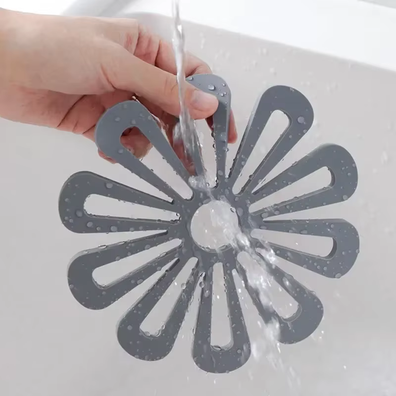 Tapis de Pot de cuisine en forme de fleur