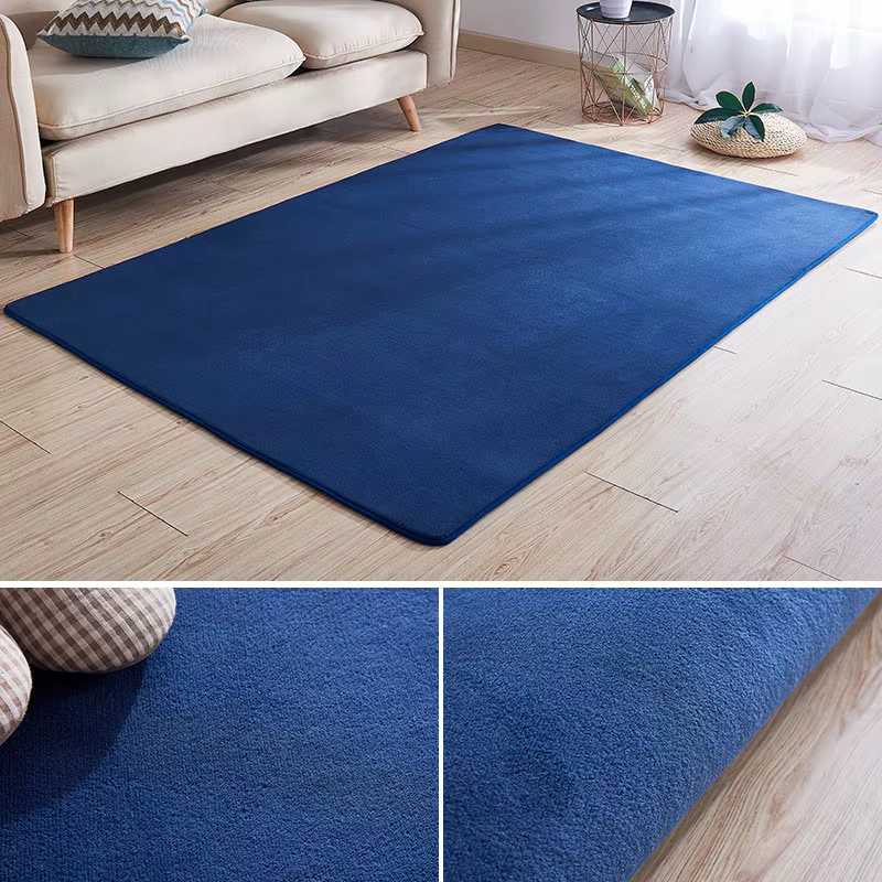 Tapis en velours de corail gris pour salon