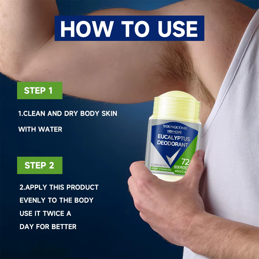 Déodorant pour hommes, bouteille à rouler, réduit la transpiration, dissolvant d'odeurs, aisselles, corps, bâton déodorant, séchage rapide, durable, rafraîchissant Portable