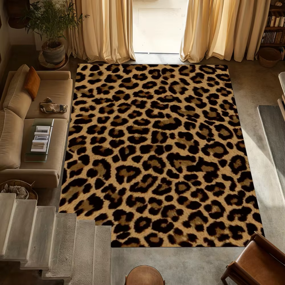 Tapis classique imprimé léopard