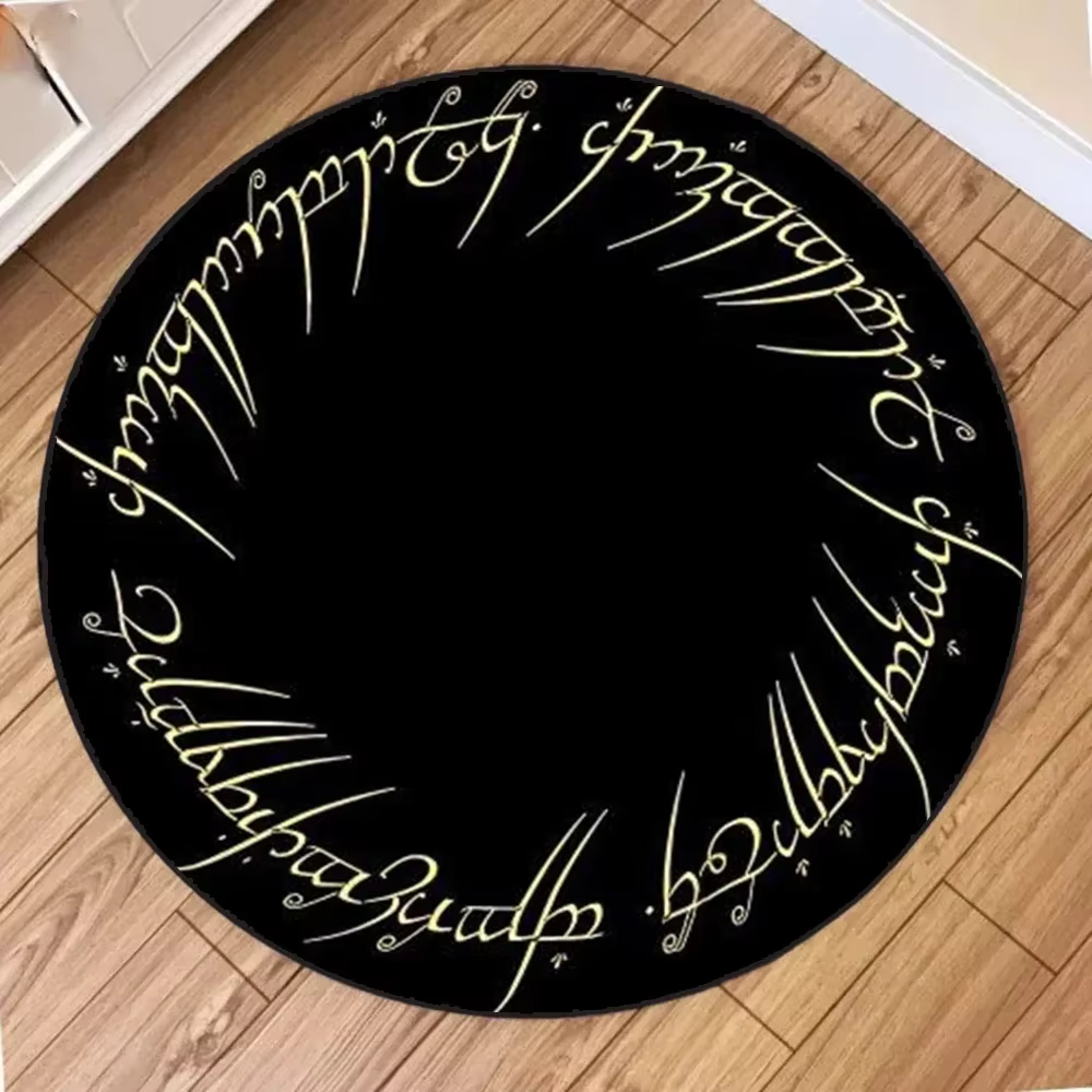 Tapis rond à thème du Seigneur des Anneaux