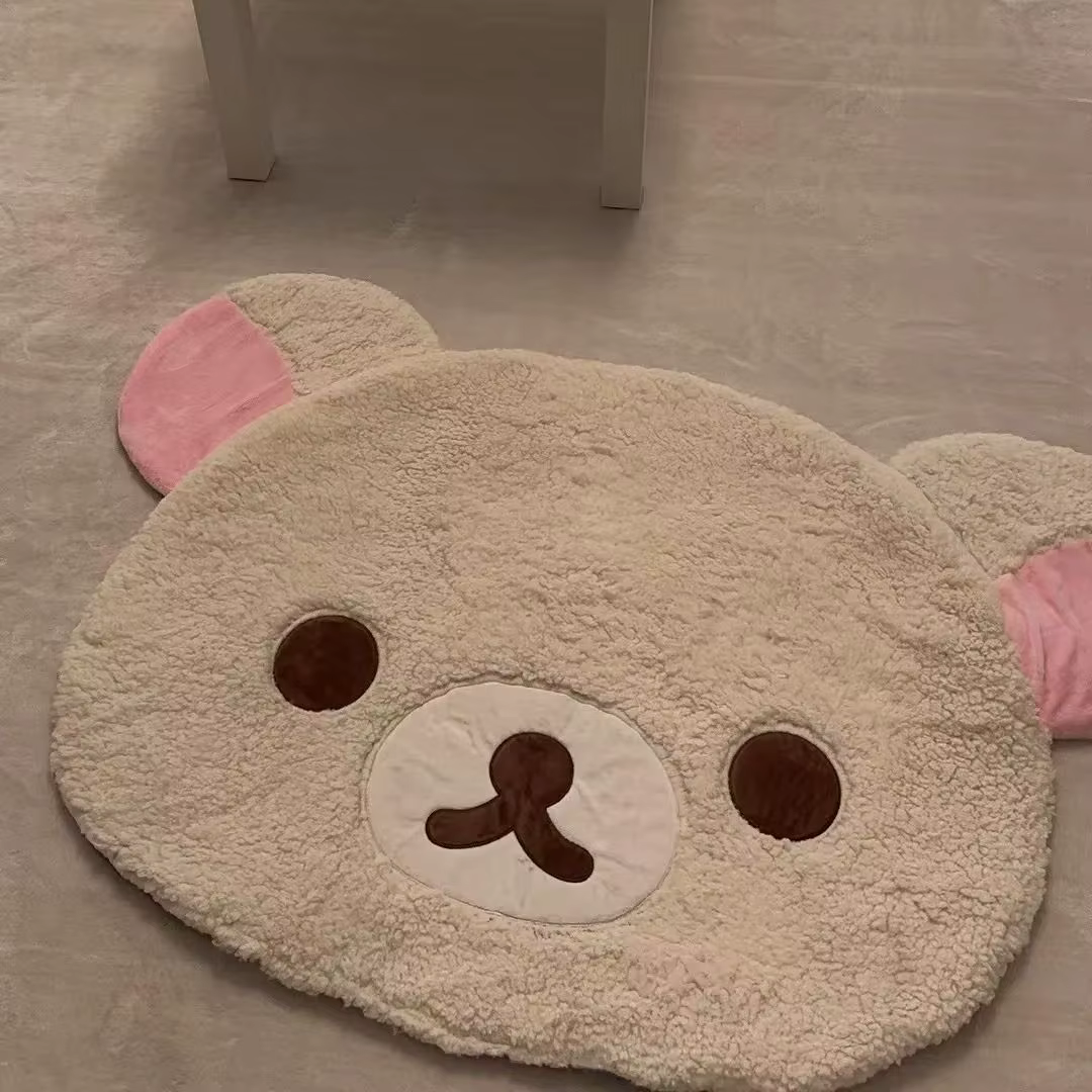 Dessin animé Rilakkumas tapis en peluche Kawaii Korilakkuma ours
