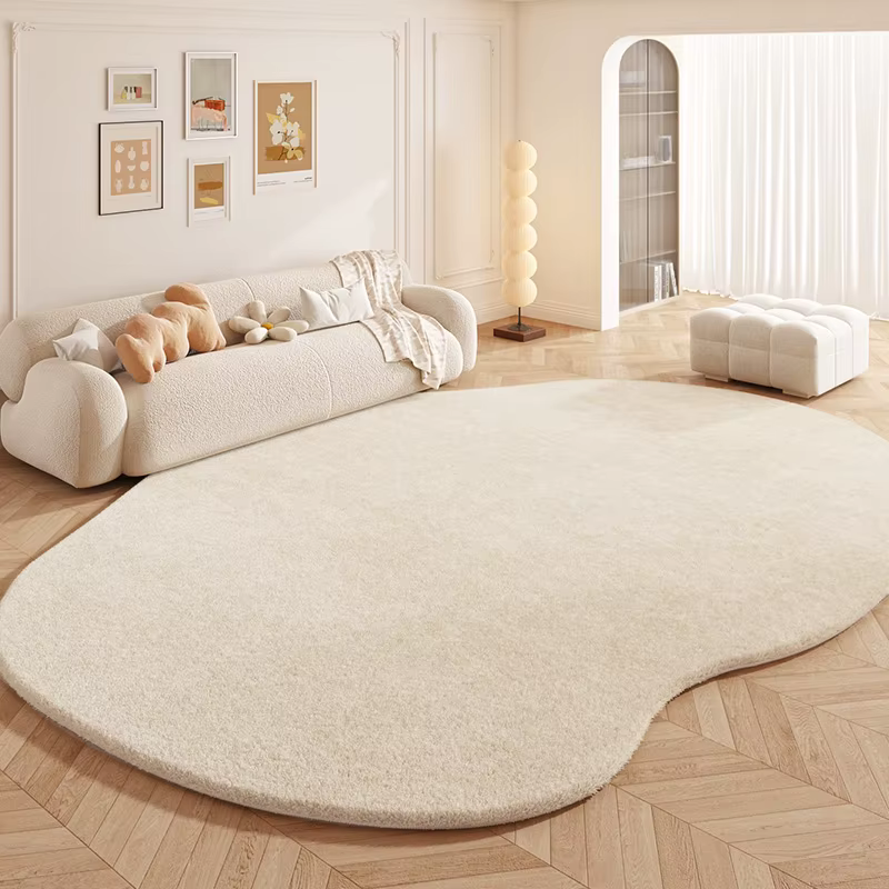 Tapis en peluche de Style crème