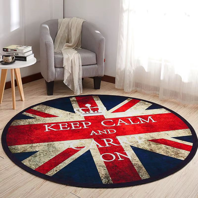 Tapis rond imprimé dessin animé