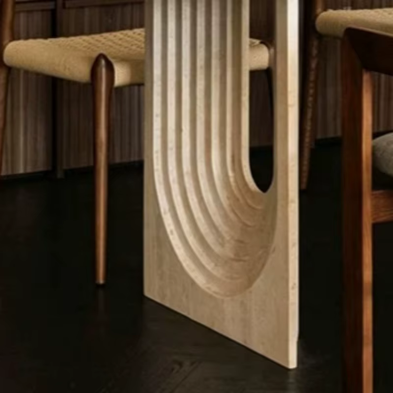 Tables à manger modernes en marbre, tables de salle à manger ovales de luxe pour l'extérieur, meubles de cuisine italiens, meubles de salon