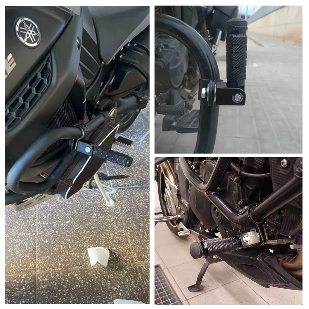 Pédales universelles pliables pour moto, pour Kawasaki, Yamaha, Honda, en aluminium CNC, pour cyclomoteurs, scooters, vélos, repose-pieds pliables