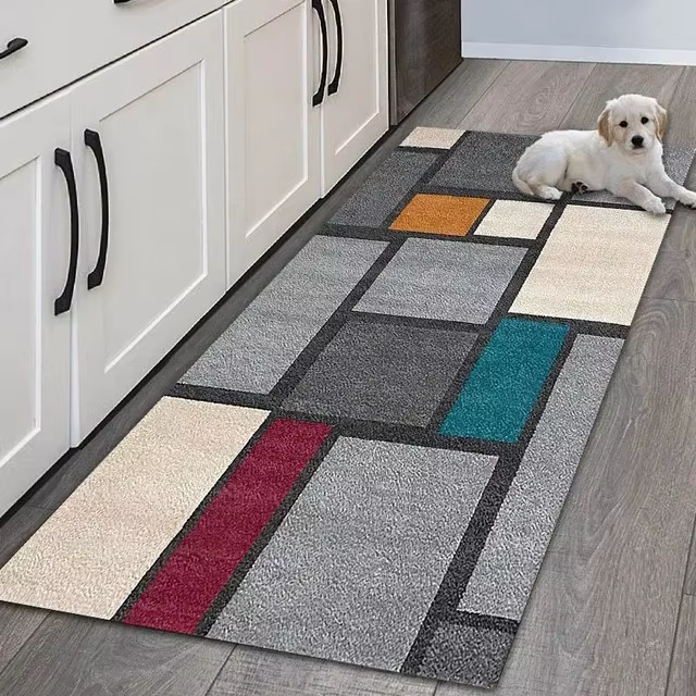 VIKAMA Tapis de sol de cuisine géométrique simple
