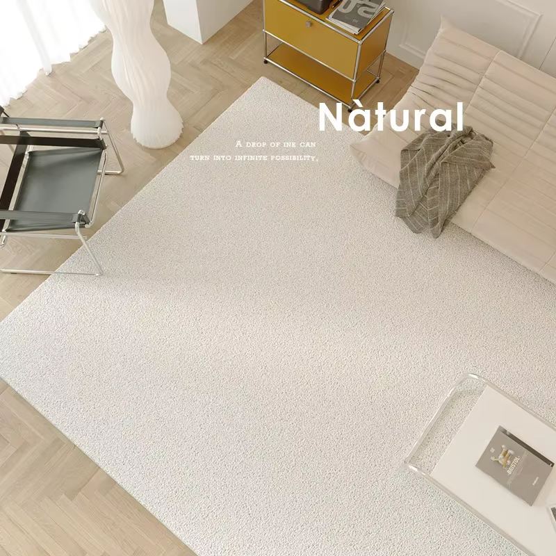 Tapis japonais en peluche solide minimaliste