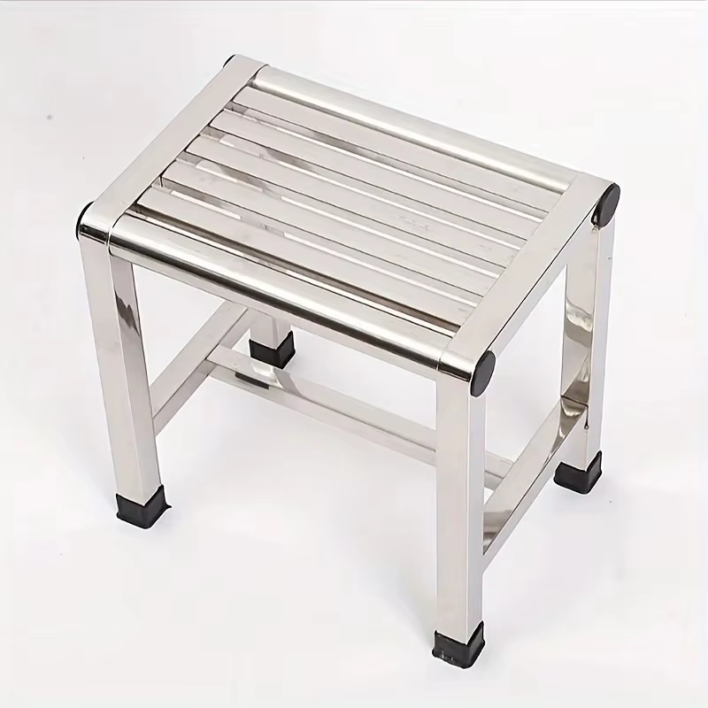 Tabouret carré multifonctionnel en acier inoxydable, imperméable, antidérapant, épais et durable, adapté à une utilisation en intérieur et en extérieur