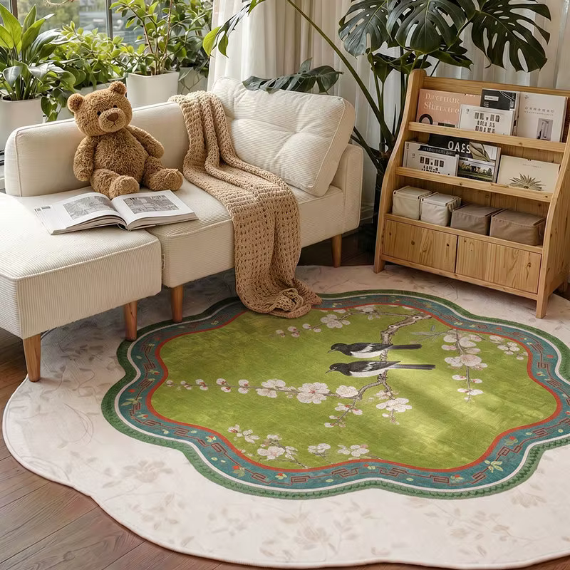 Tapis rond de style moderne pour la décoration du salon