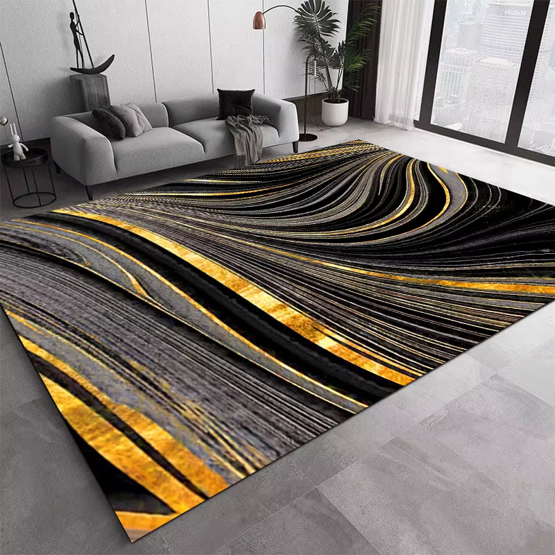 VIKAMA Tapis moderne à rayures abstraites