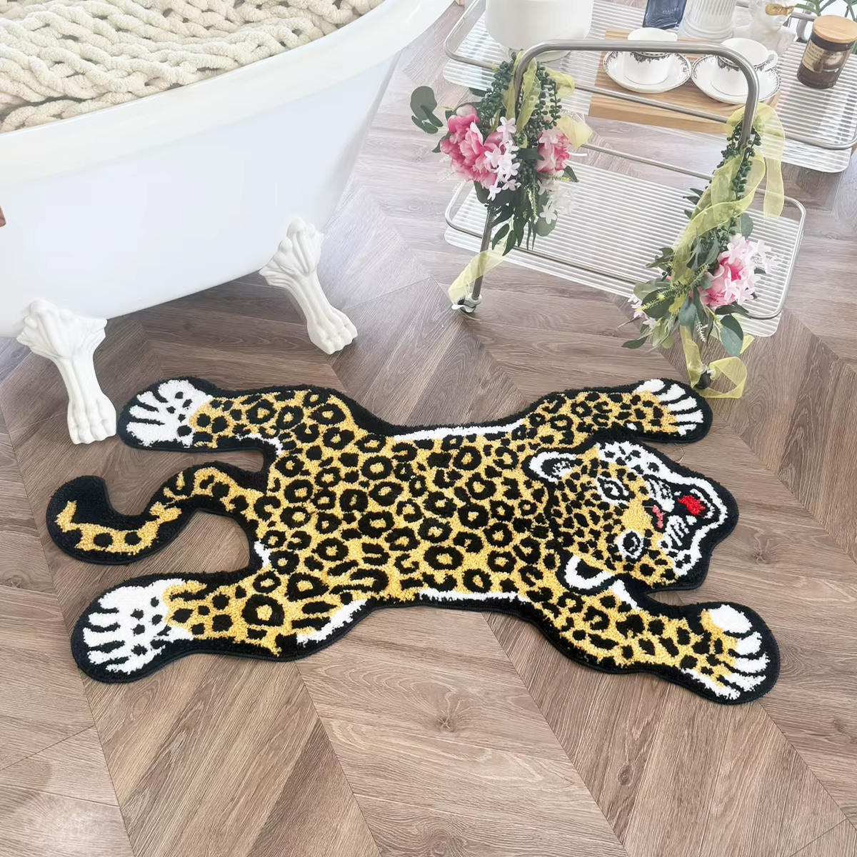 Tapis de sol touffeté Léopard Funky