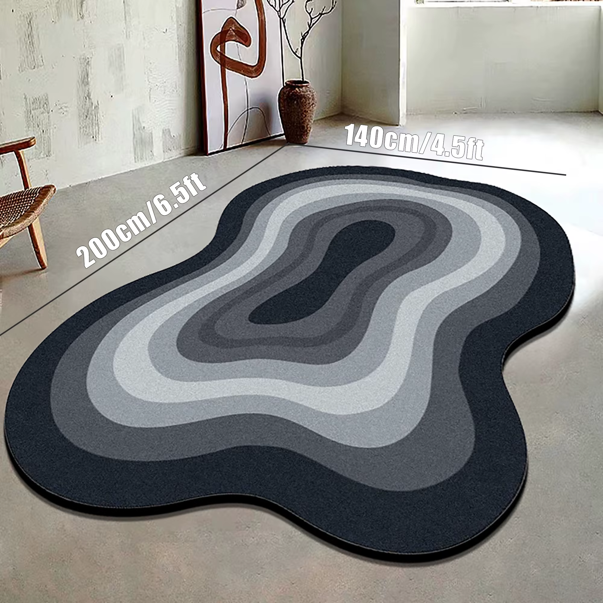VIKAMA – tapis de salon d'art irrégulier