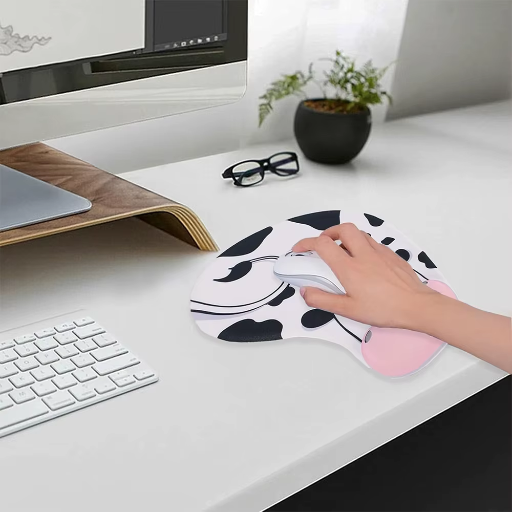 Tapis de souris en Gel avec repose-poignet, repose-main confortable, antidérapant, ergonomique, pour Gamer, chien Corgi mignon, pour ordinateur de bureau et portable
