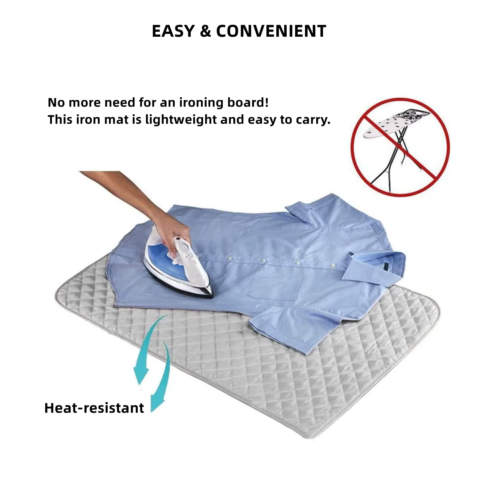 Tapis de repassage pliables portables