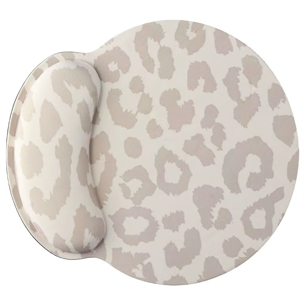 Tapis de souris léopard imperméable, gris Gel, Base ergonomique antidérapante, pour le bureau