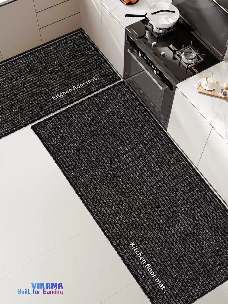 VIKAMA 2PC ensemble de tapis de cuisine antidérapant absorbant facile à nettoyer