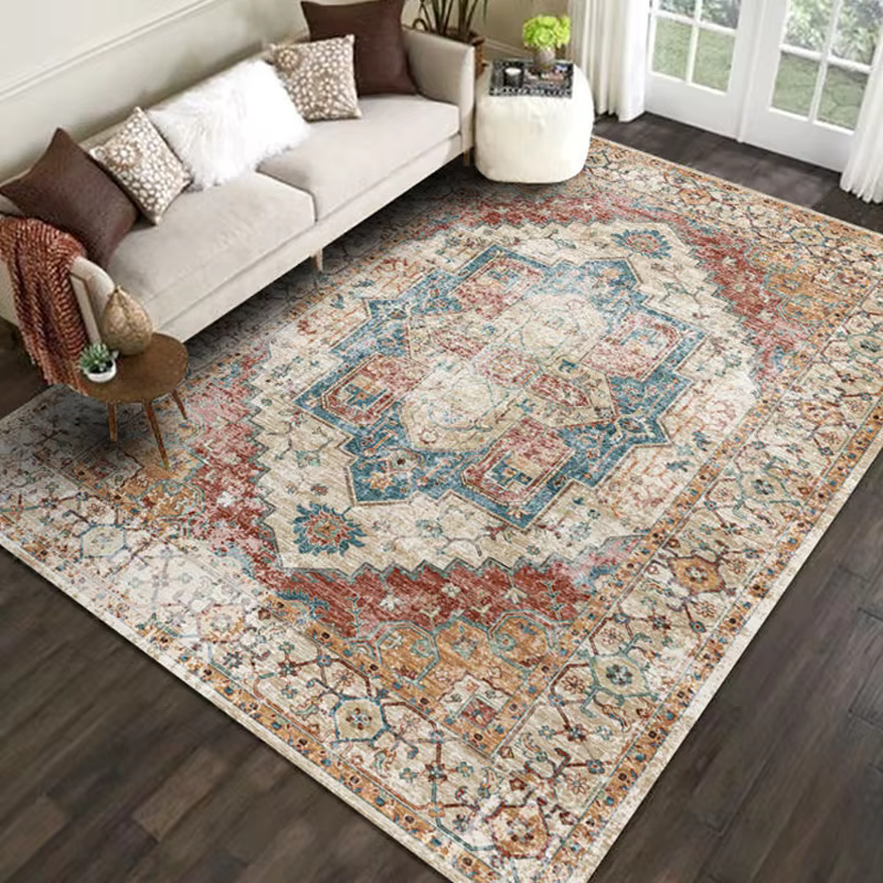 Tapis ethnique rétro pour salon