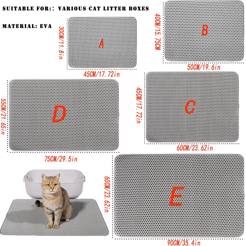 Tapis de litière pour chat grande taille