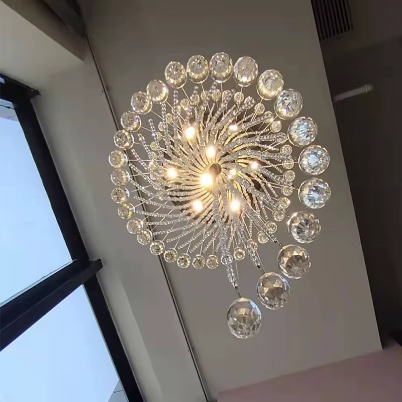 Lustre Rotatif Rond et Minimaliste en Clip