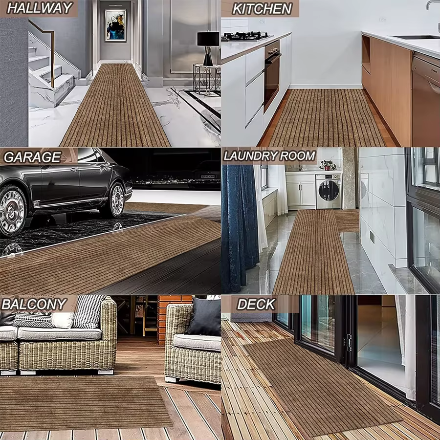 Tapis rayé classique pour porte