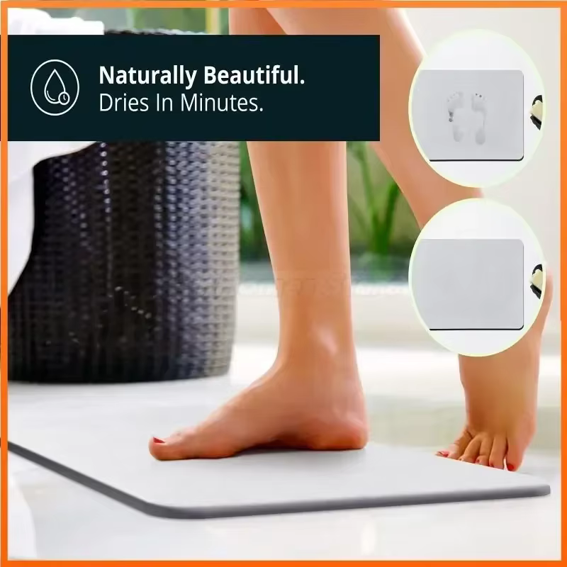 Tapis de bain en pierre pour salle de bain