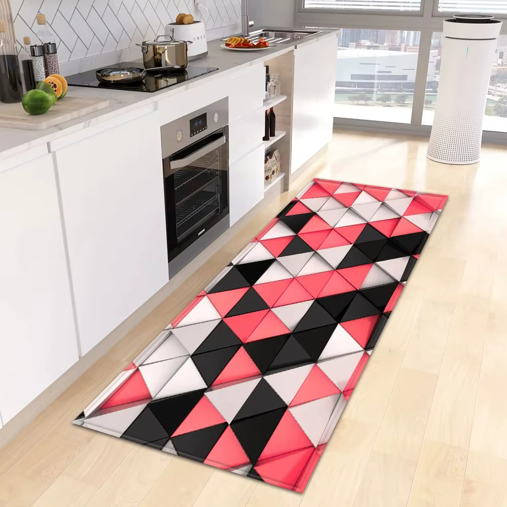 Tapis de sol à imprimé géométrique coloré