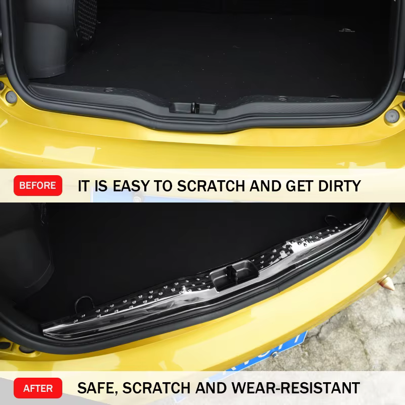 Pour Smart Forfour 453 2019 2018 2017 2016 2015 décoration extérieure de voiture panneau de Protection de garde arrière accessoires de plaque de coffre