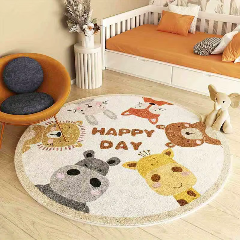 Tapis rond en forme d'animal de dessin animé